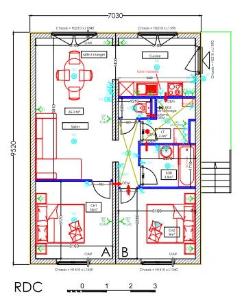 Rez-de-chaussée immeuble de rapport 2x2