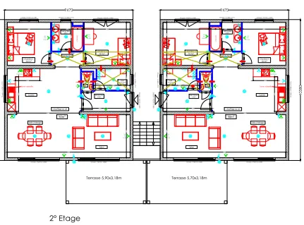 2ème étage immeuble de rapport 6x3