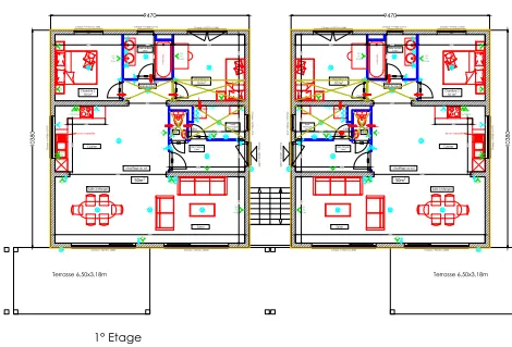 1 étage immeuble de rapport 6x3