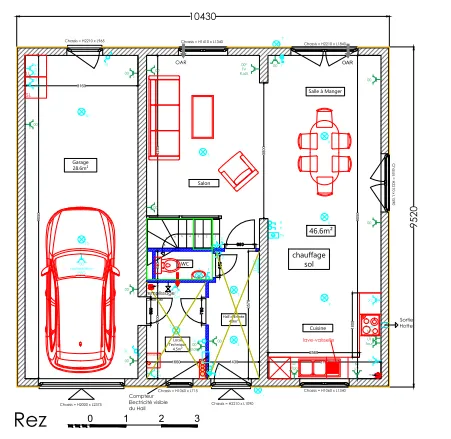 Rez-de-chaussée modèle Marina M1