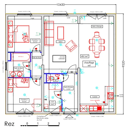 Rez-de-chaussée modèle One-Floor