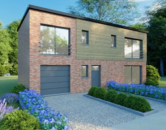 Maison moderne modèle-n°22-OSLO-Gala-Gris