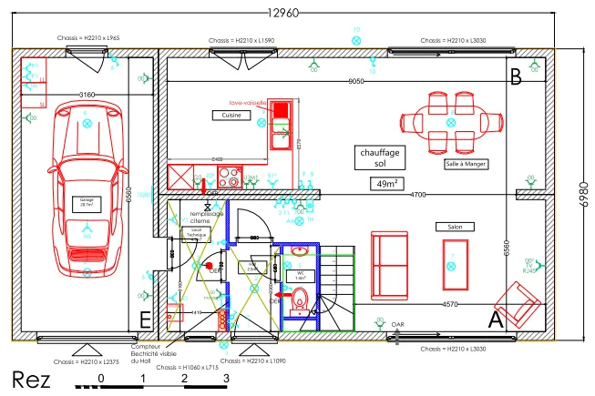 Rez-de-chaussée du modèle Oslo