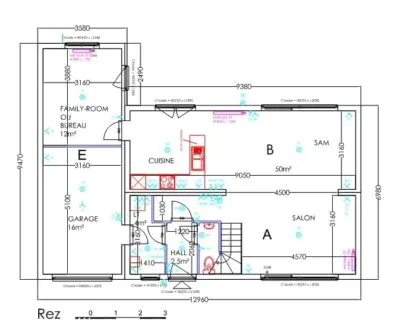 Plan d'une maison moderne