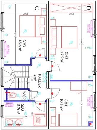 Plan du chambre du modèle Garden